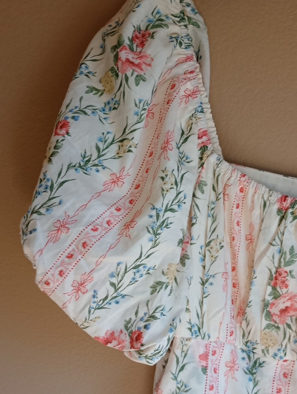 Storia Balloon Sleeve Garden Spring Floral Maxi Size M New With Tags - Picture 5 of 11